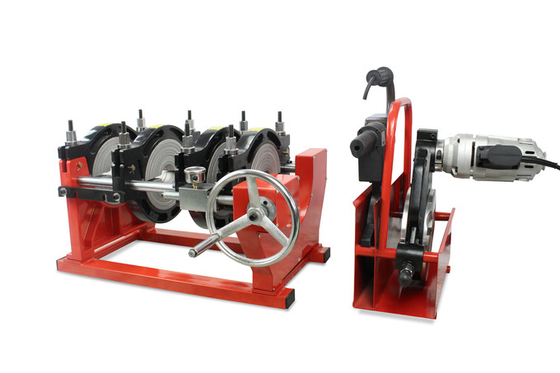 Hdpe Boru için 125mm Manuel Alın Füzyon Kaynak Makinesi Dört Kelepçe