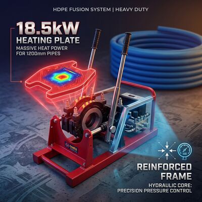 355mm HDPE boru kıç füzyon kaynak seti.