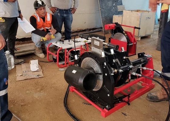 220V HDPE Alın Füzyon Kaynak Makinesi, IPS 14 "Hdpe Hidrolik Kaynak Makinesi