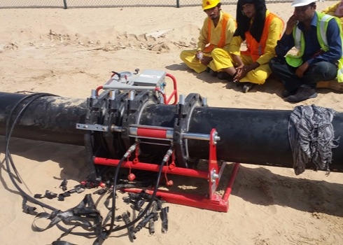 ISO Sertifikası 250MM HDPE Alın Füzyon Kaynak Termofüzyonu 6.3Mpa