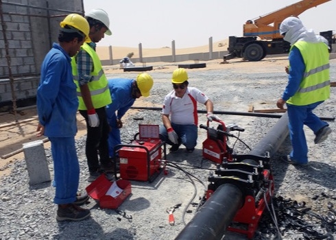 ISO Sertifikası 250MM HDPE Alın Füzyon Kaynak Termofüzyonu 6.3Mpa