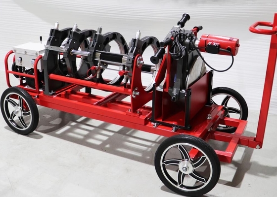 Arabalı 50HZ Hidrolik Alın Füzyon Kaynak Makinesi 220V 355MM HDPE