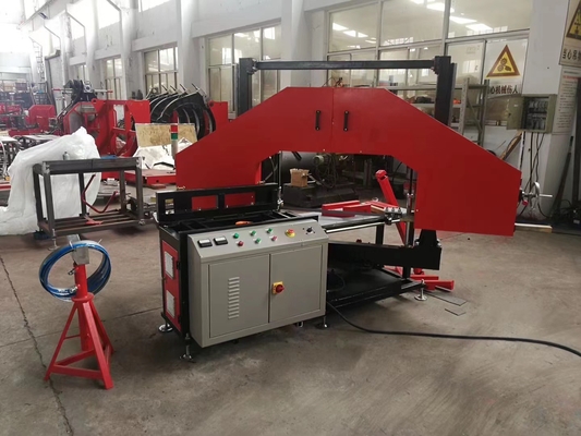 HDPE Polietilen Boru Şerit Testere 380V Plastik Boru Kesme Makinası